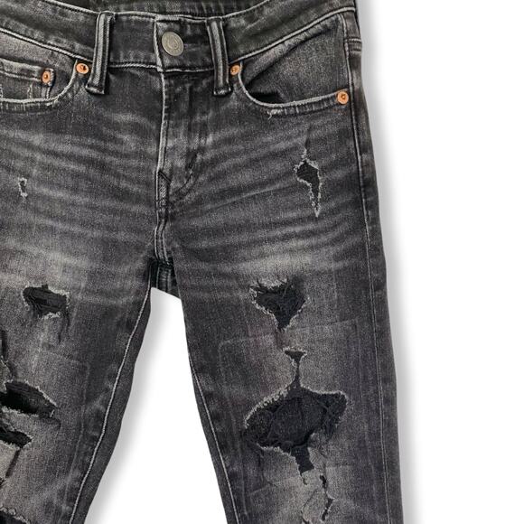 American Eagle AirFlex 360 Jeans | Men’s 26x30 | Distressed Black | Real Good - Picture 4 of 9